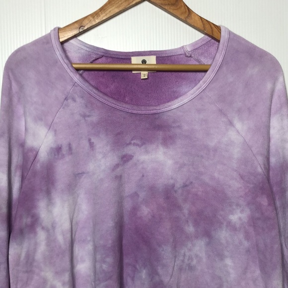 Sundry Lilac Tie Dye Crew Neck Pullover Sweatshirt 2 Medium / 3 Large NEW - Picture 3 of 12